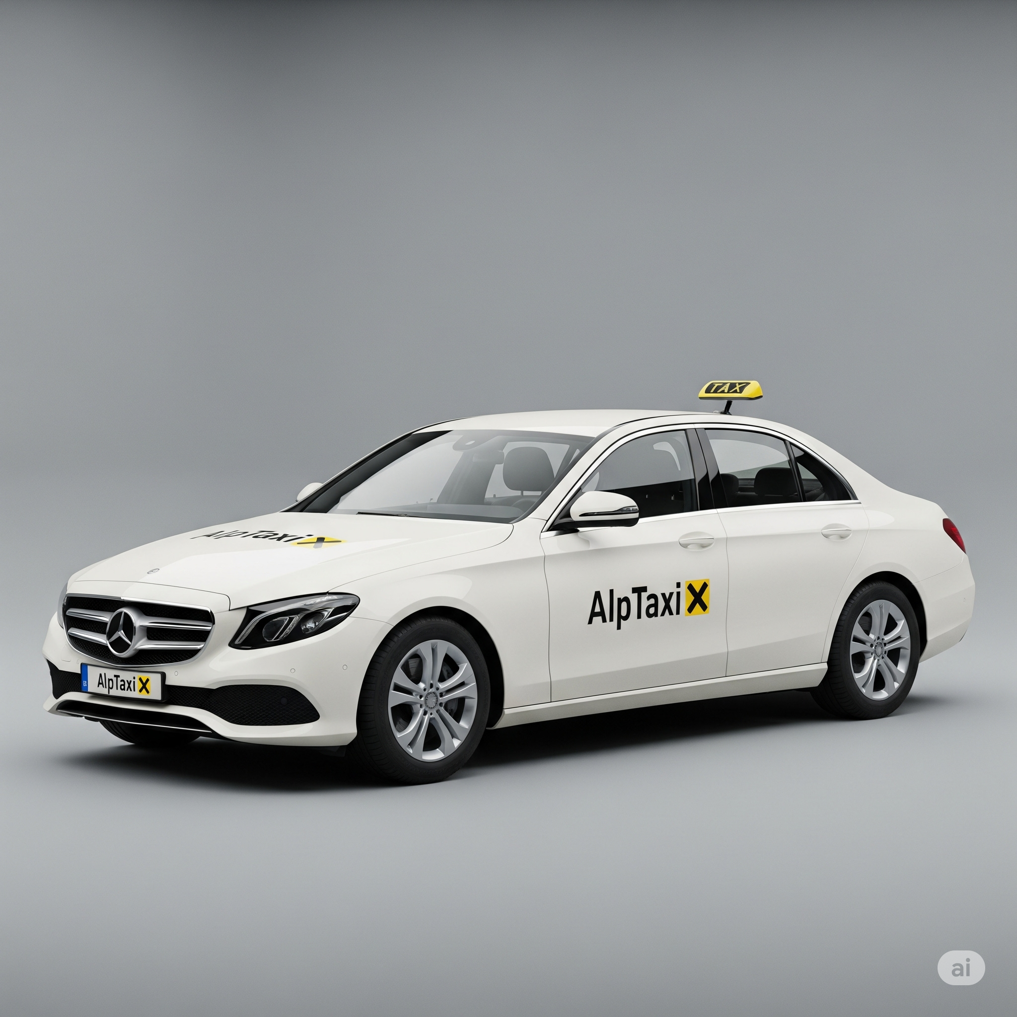 Modernes Taxi Fahrzeug in Chur