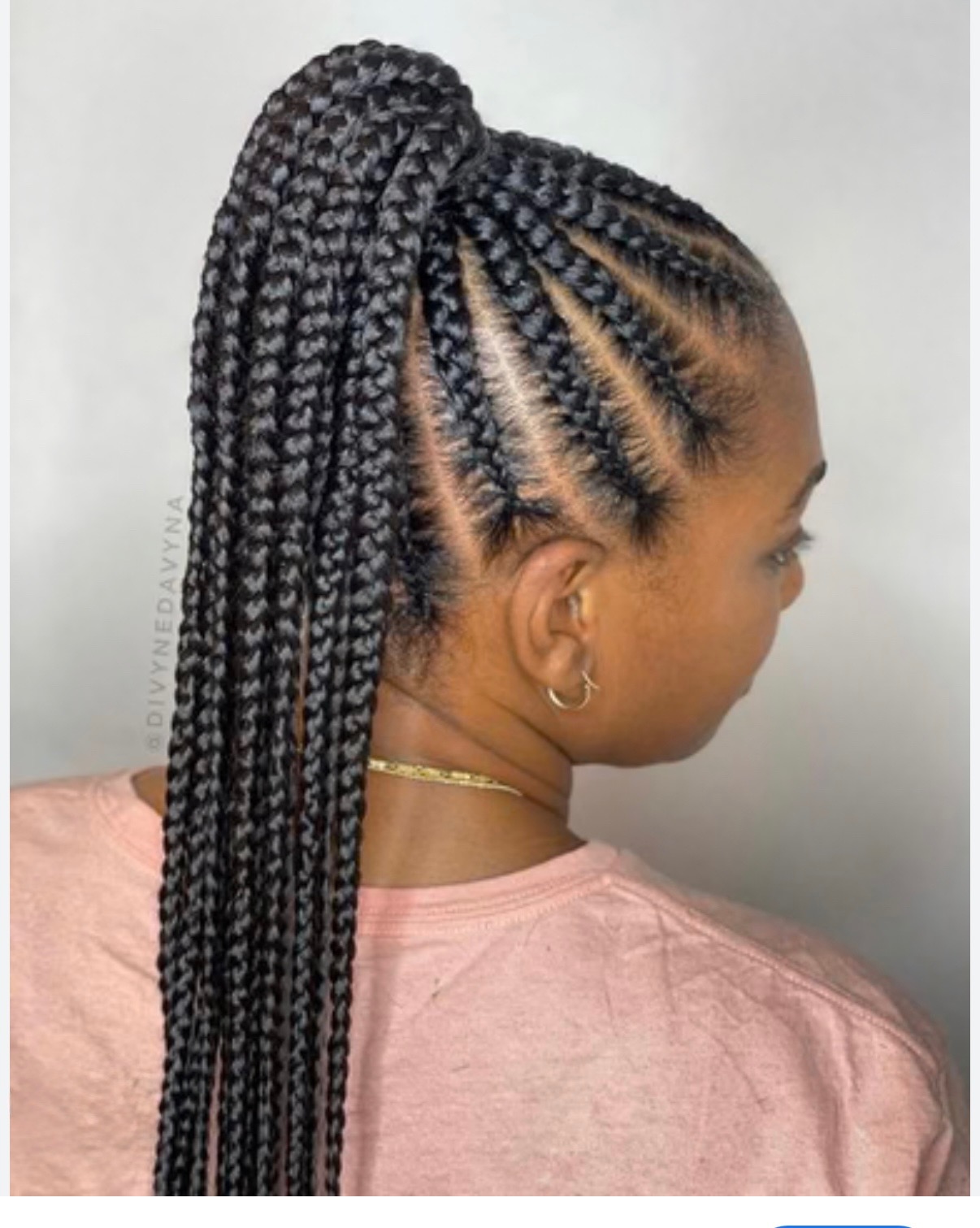 Cornrow with Extensions Straight Back