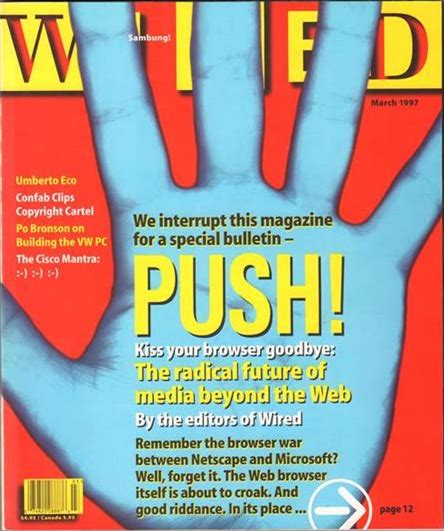 Wired's notorious 1997 "Push" cover