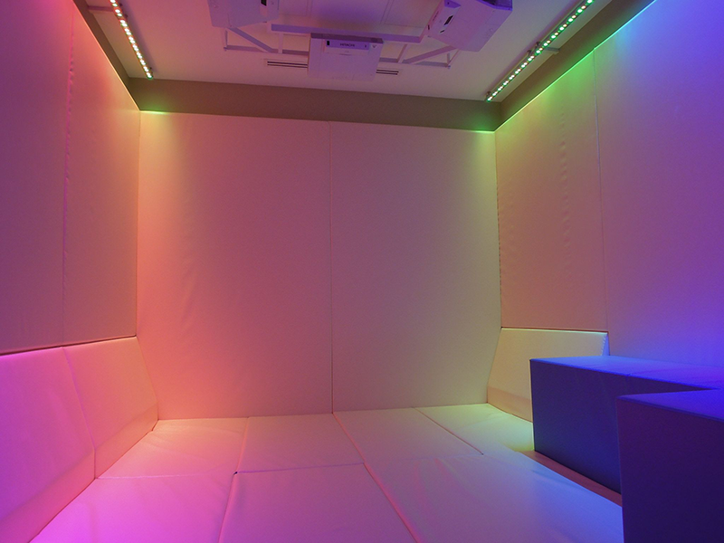 peaceful glowing sensory space