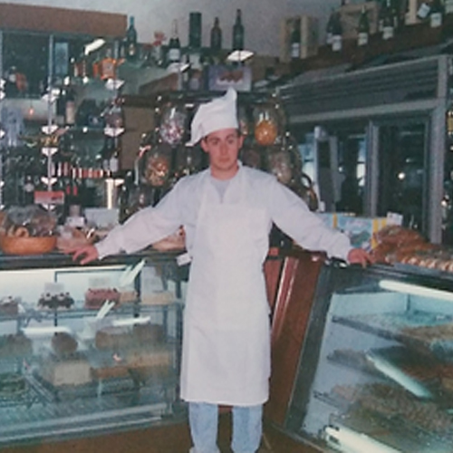 Chef Marcelo Baroni en Confitería Ideal año 1995 calle General Paz