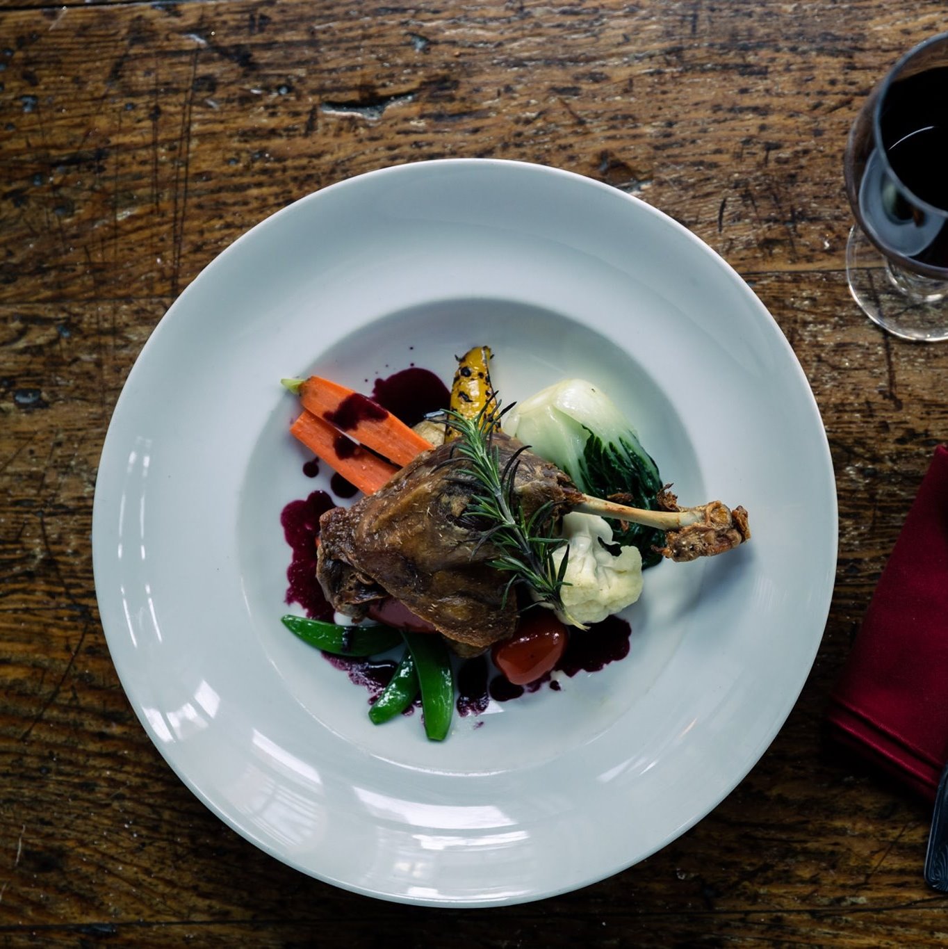 Duck confit dish
