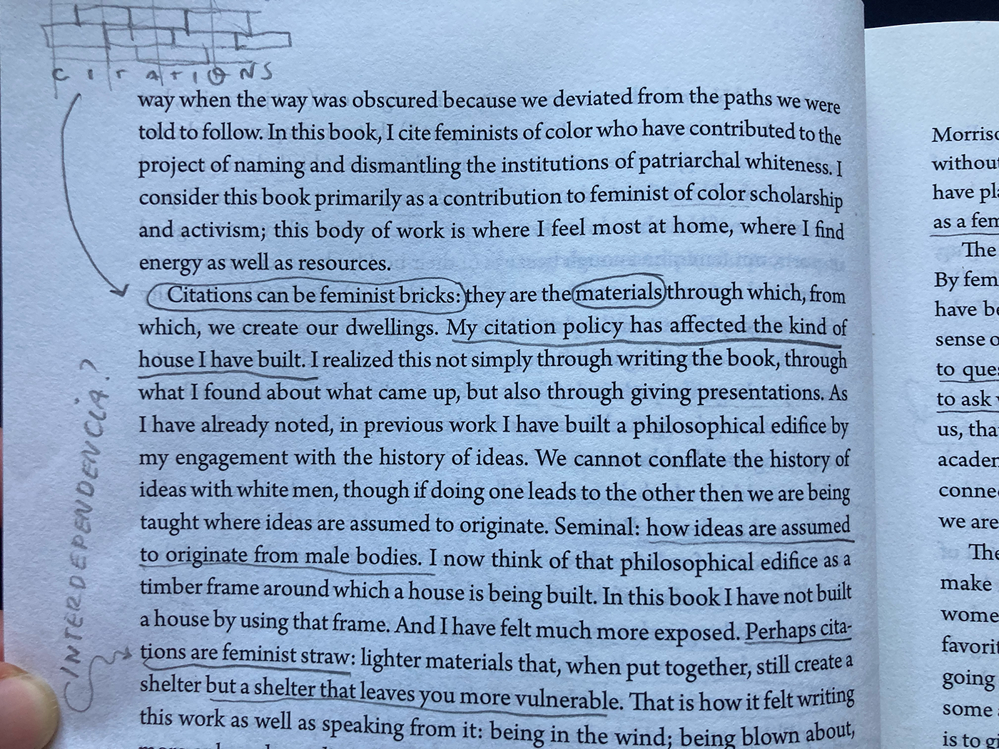 photo of page x of Sara Ahmed's book: Living a feminist life