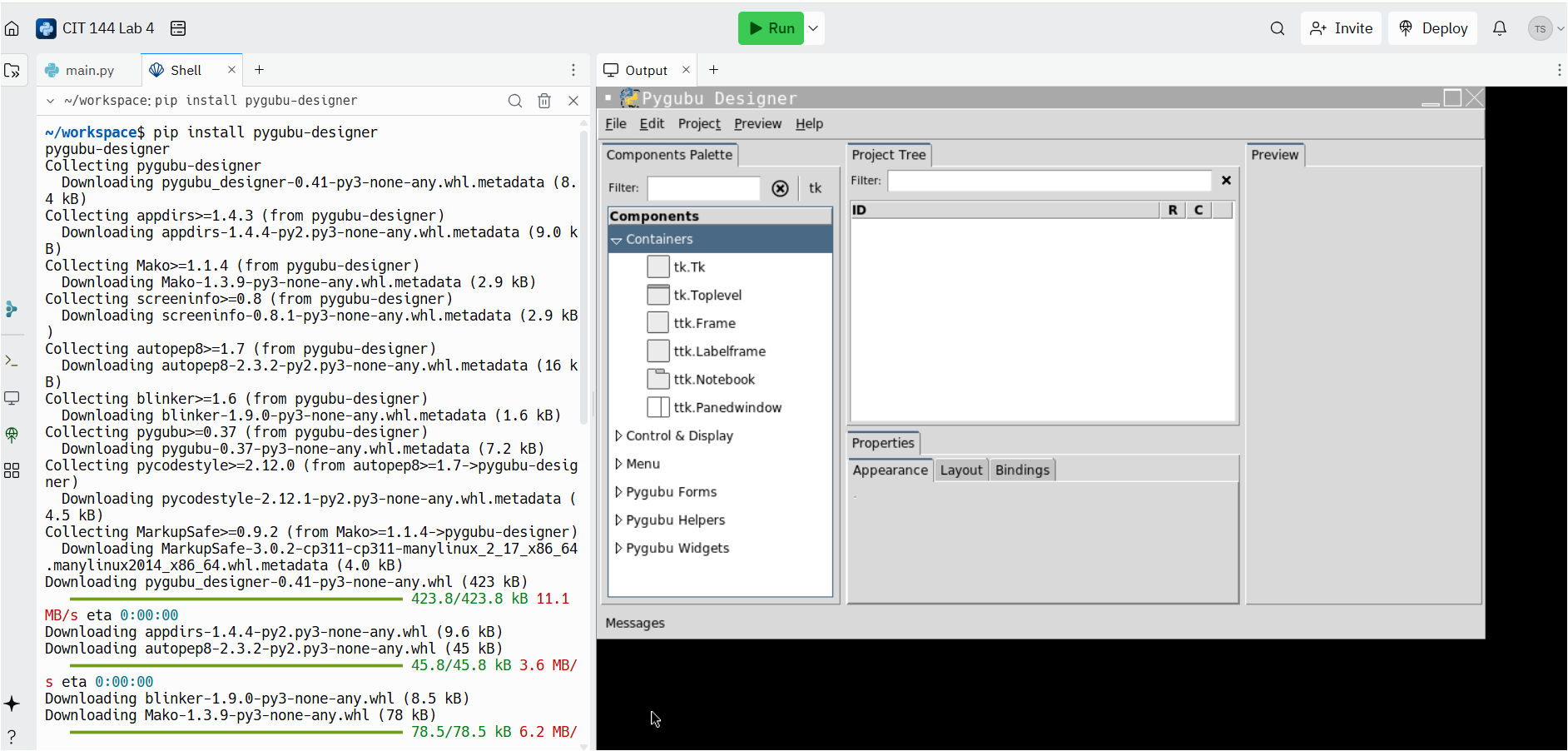 Instructor's Pygubu Designer