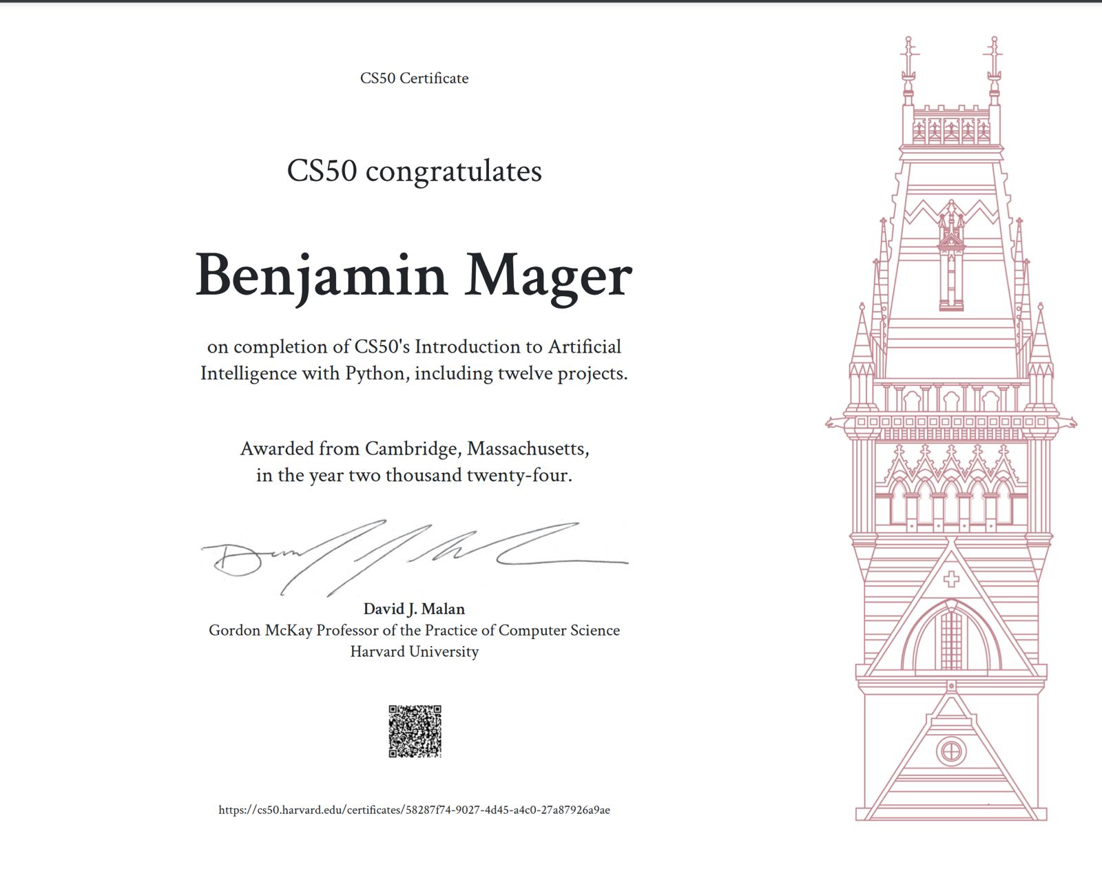 Harvard cert