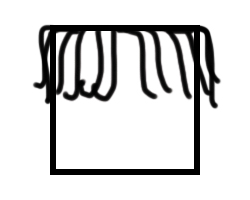 Square With long bangs