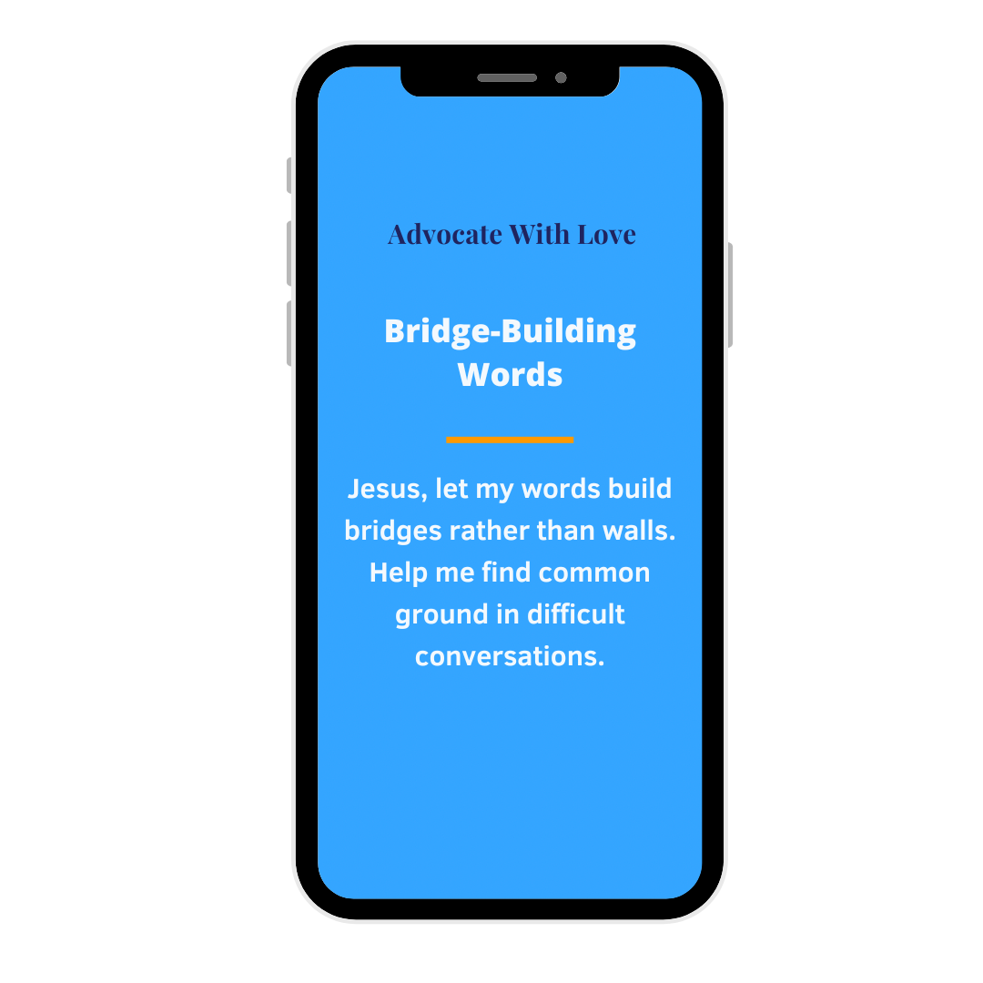Advocate With Love iPhone 1 - Prayer Card