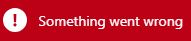 Something went wrong
