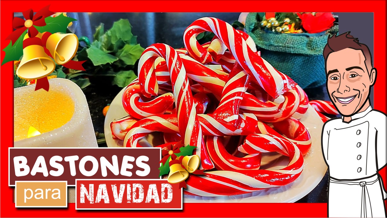video Tutorial Bastones de caramelo navideños