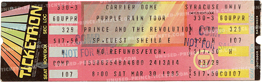 Ticket stub from the show ticket stub from the show