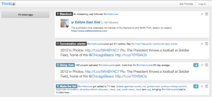 New ThinkUp feed