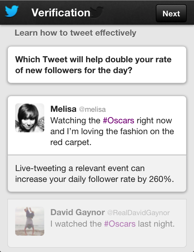 Live-tweeting a relevant event can increase your daily follower rate by 260%.