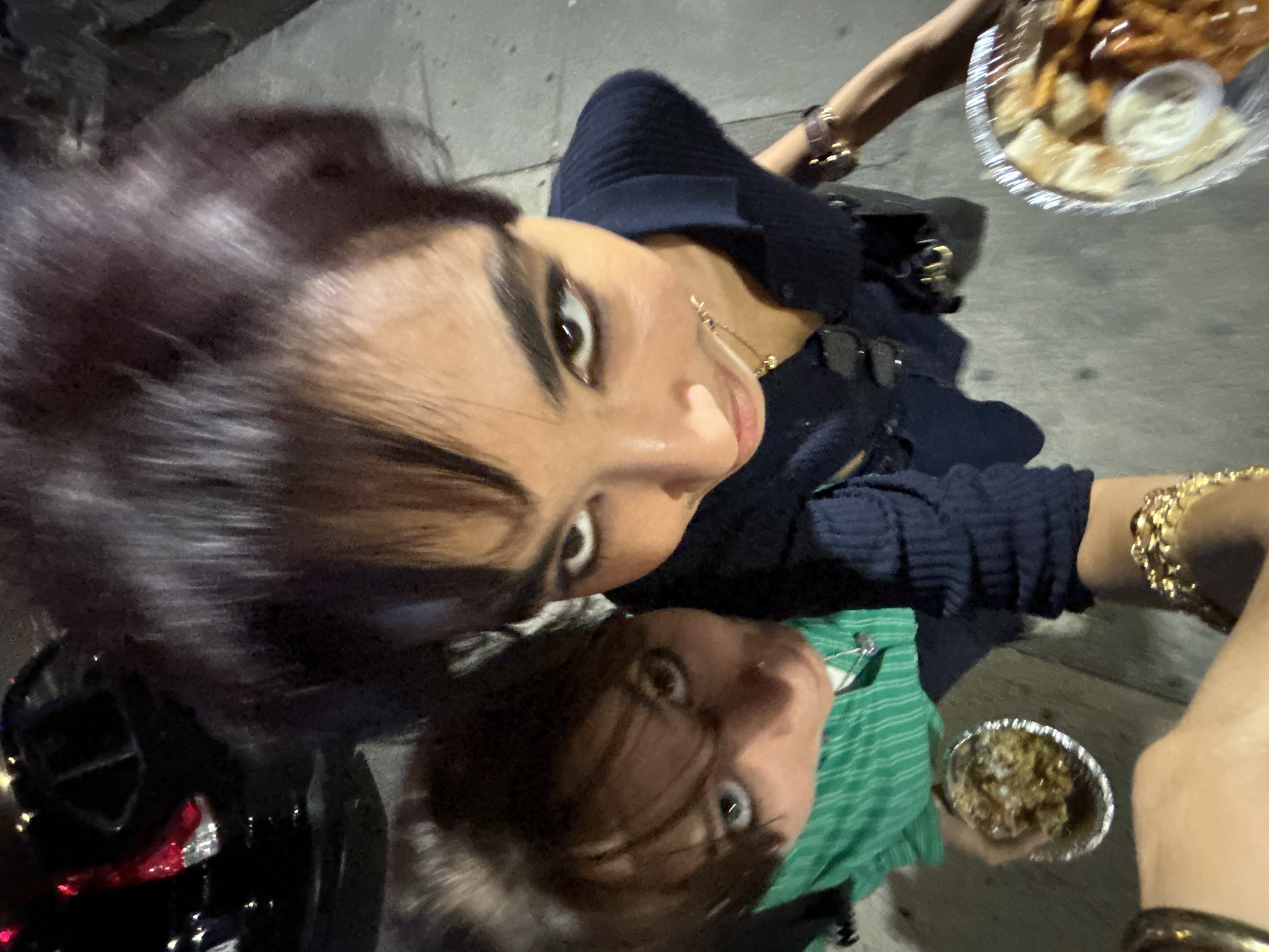 selfie of Olivia and her friend Sarah, who helped her film
