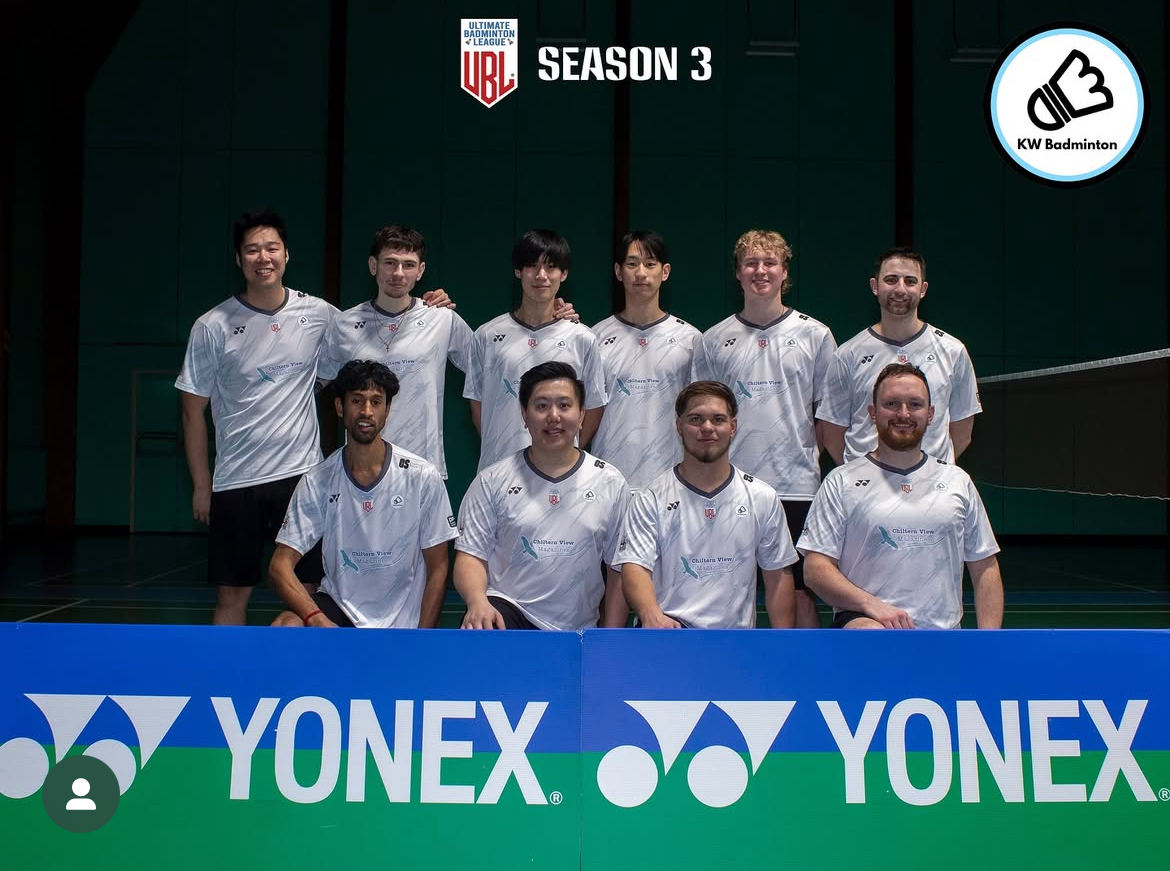 KWBadmintonc mens team photo at the UBL