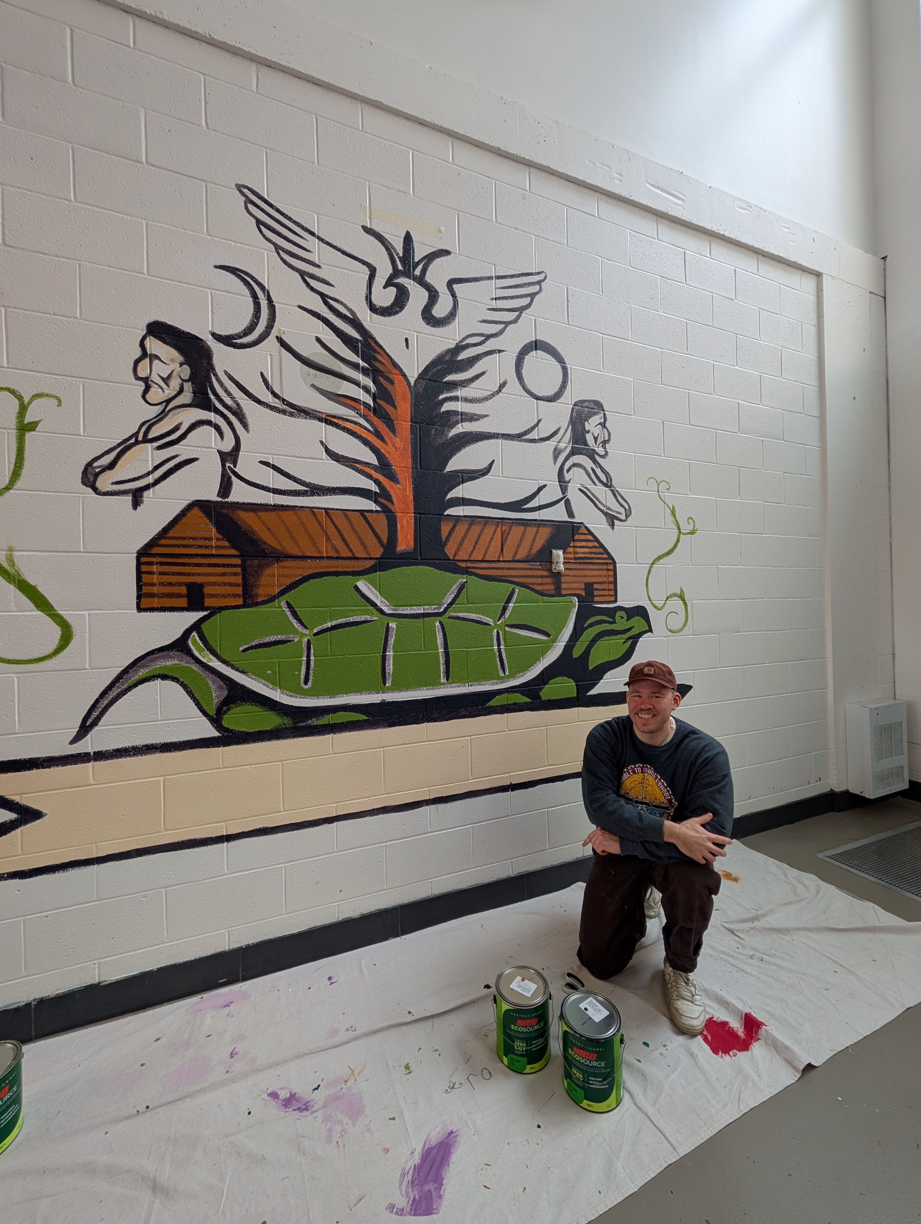 Kahnawake Survival School Mural - View 2