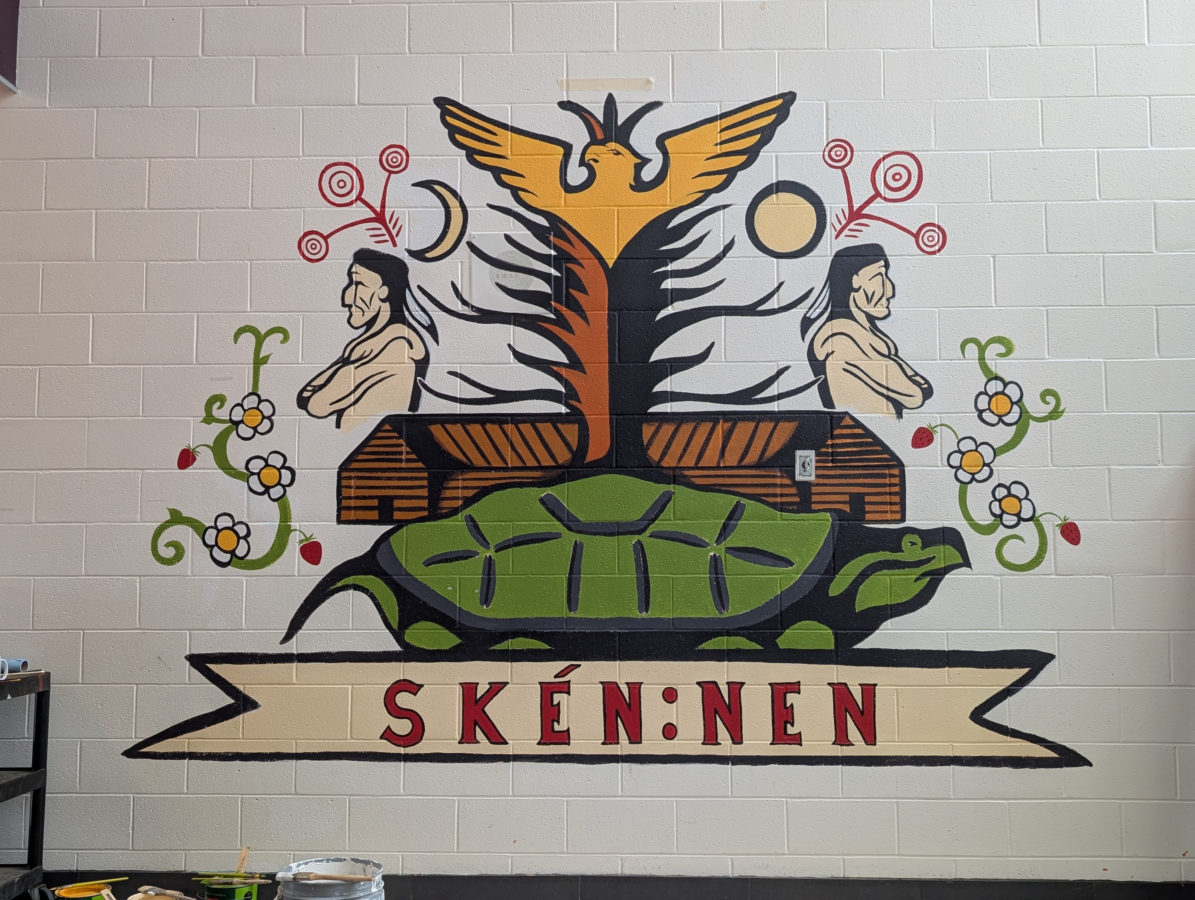 Kahnawake Survival School Mural - View 1