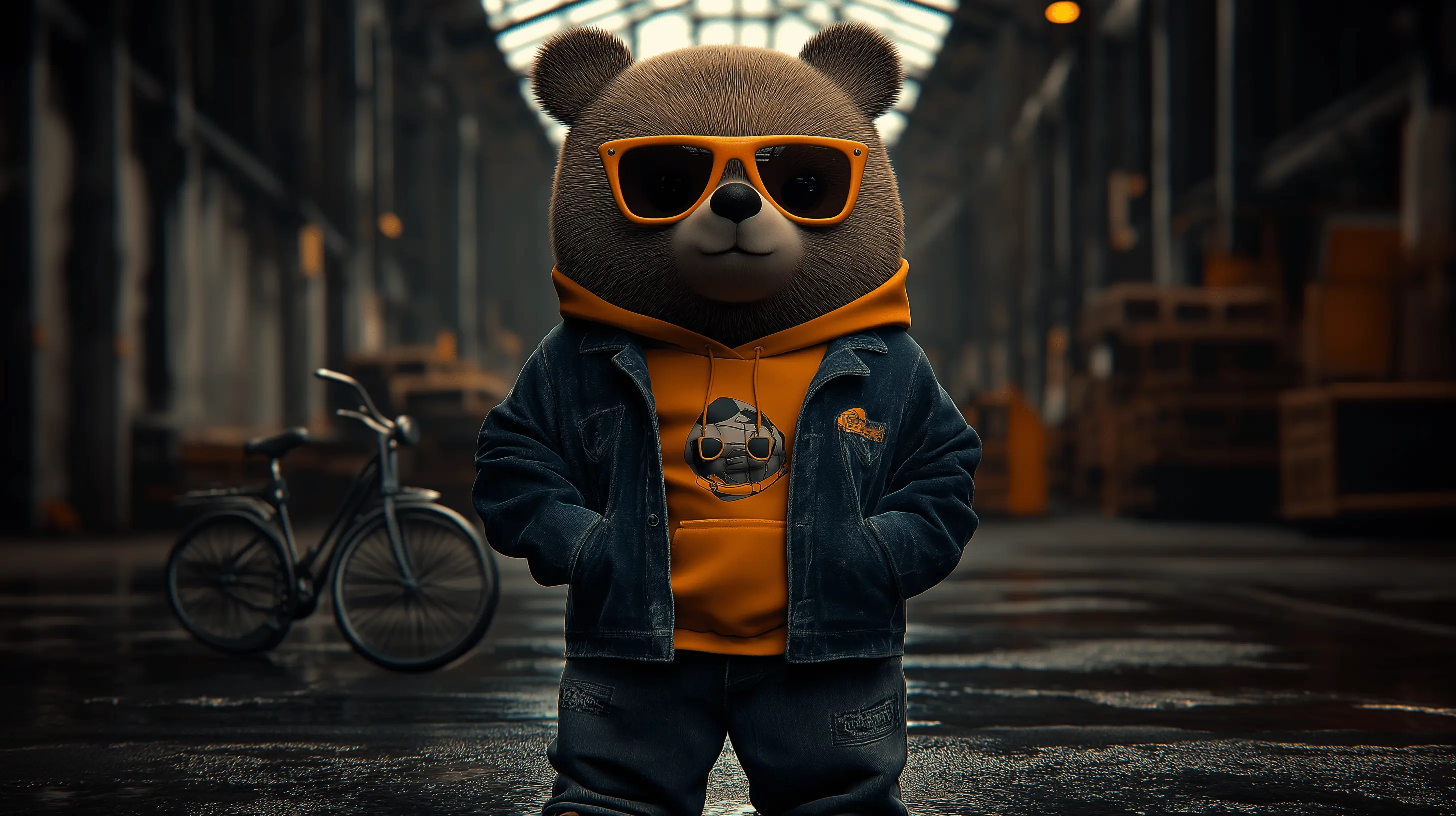 Fluffy brown bear, Chicago Bears Fan