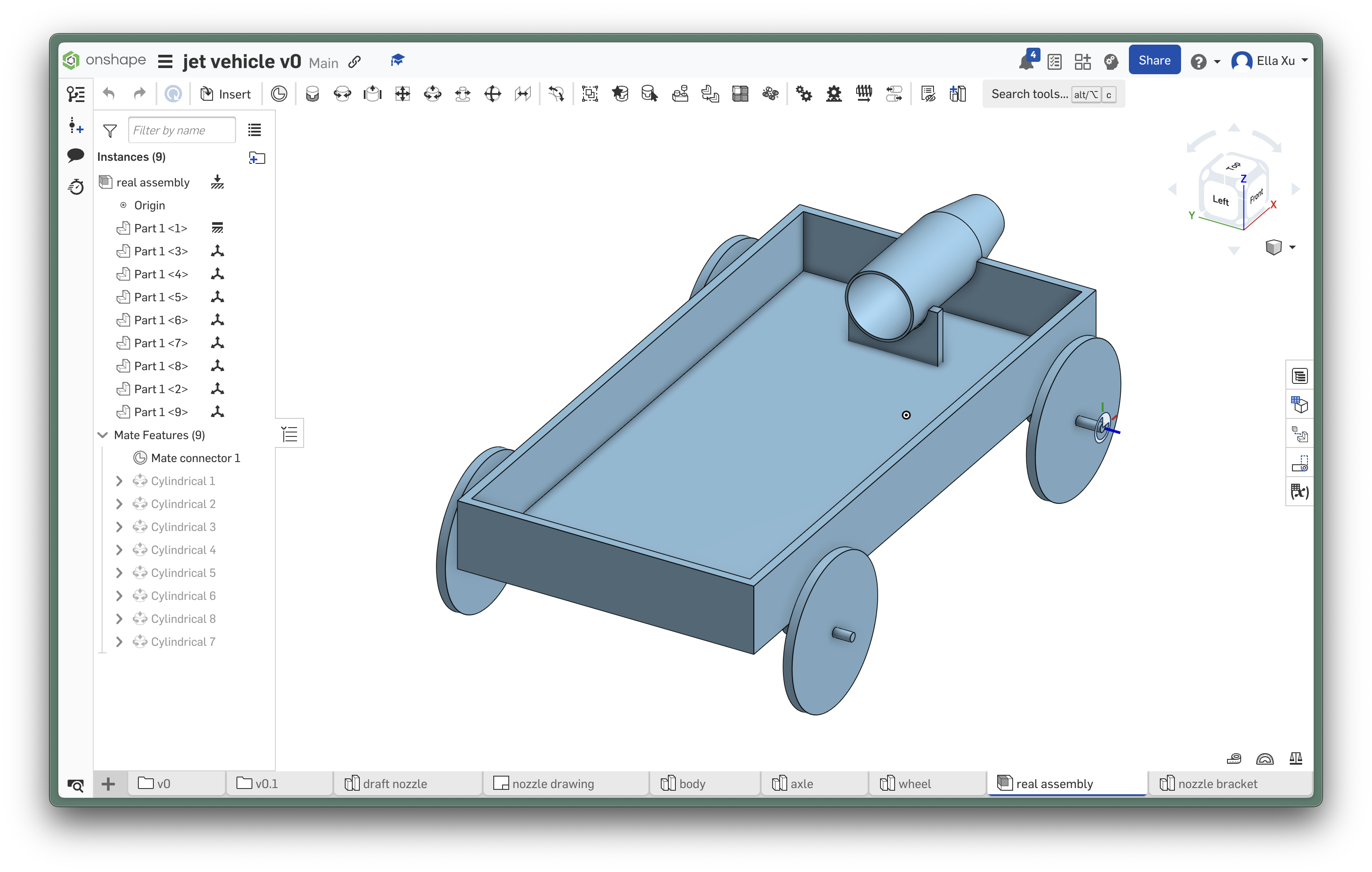 model of vehicle in onshape