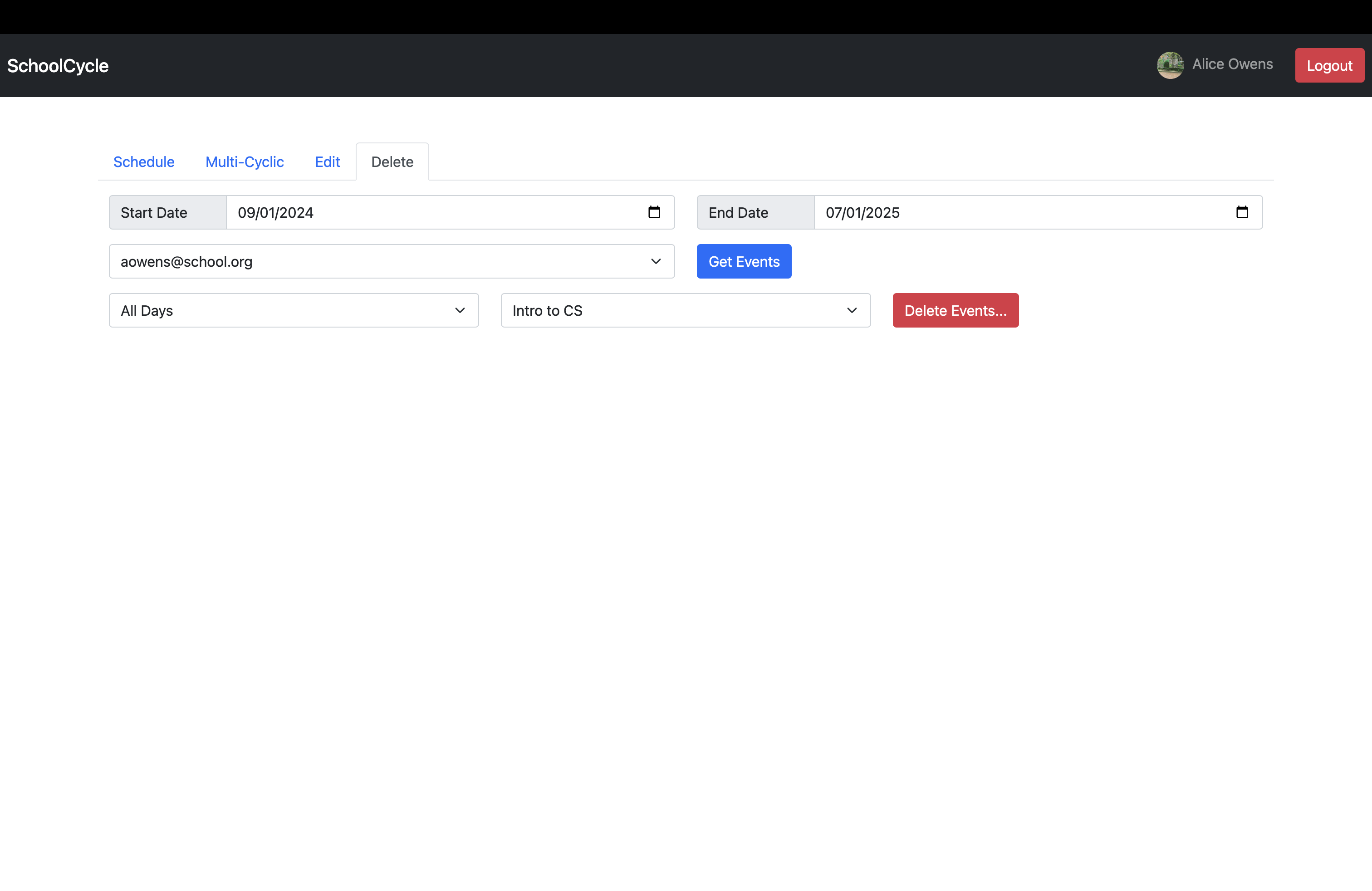 SchoolCycle Main Page